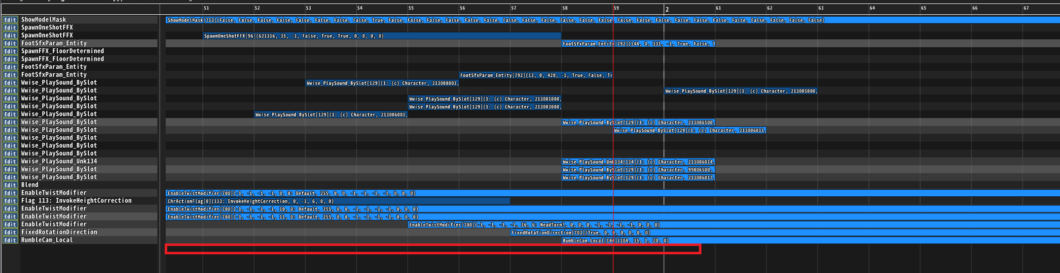DSAnimStudio - Ajouter une ligne (Ctrl + clic droit)