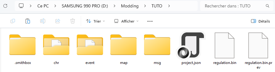 DarkScript3 - Dossier event dans le projet