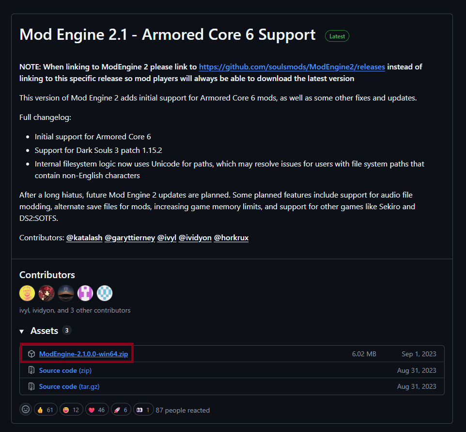 Téléchargement de Mod Engine 2